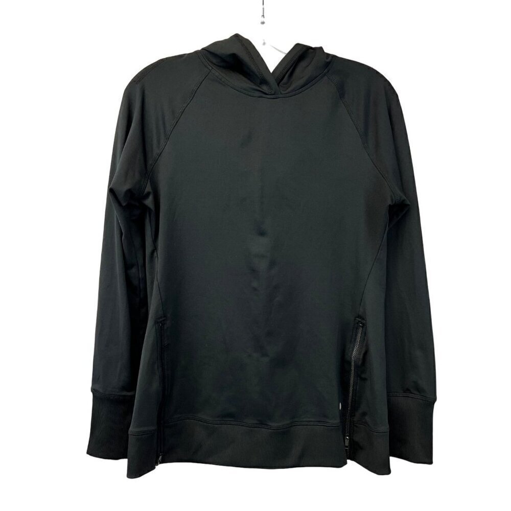 Layer 8 Women’s Long Sleeve Pullover Hoodie Black Medium Zippers